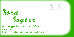 nora vogler business card
